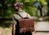 4 way briefcase carried as a backpack