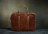satchel & page brown men's founder briefcase
