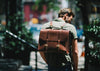 briefcase being worn as backpack