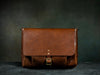 brown leather mailbag